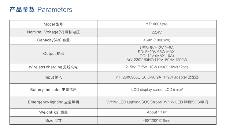 草莓视频在线观看入口WWW户外电源YT1000Xpro参数